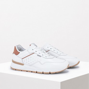 Sneaker in Pelle Col. Bianco