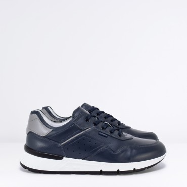 Sneaker in Pelle Col. Blu