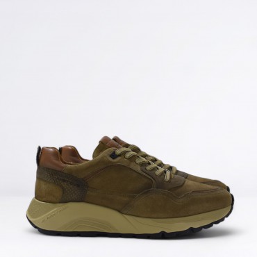 Sneaker in Camoscio Col. Tobacco