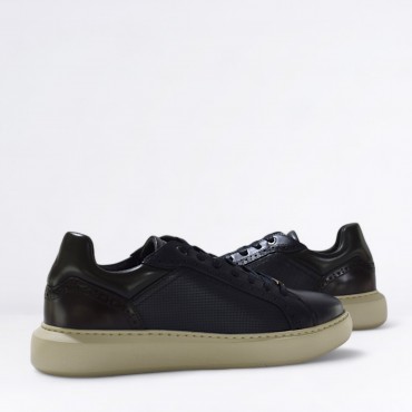 Sneaker in Pelle Col. Blu