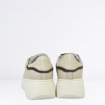 Sneaker in Pelle Col. Panna