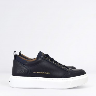 Sneaker Bond in pelle Col. Blu