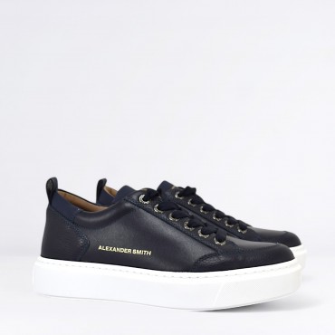 Sneaker Bond in pelle Col. Blu