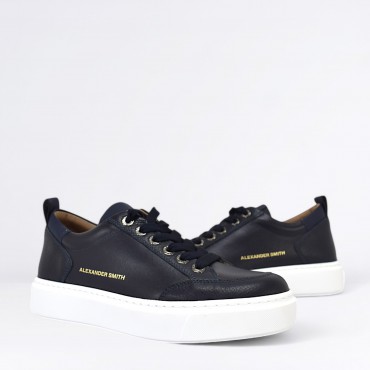 Sneaker Bond in pelle Col. Blu