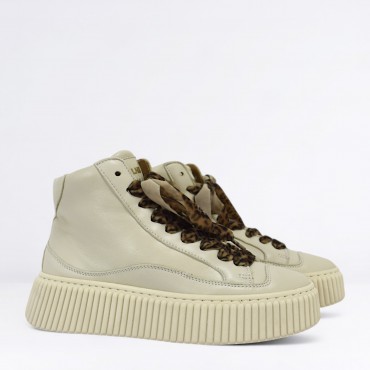 Sneaker in Pelle Col. Panna