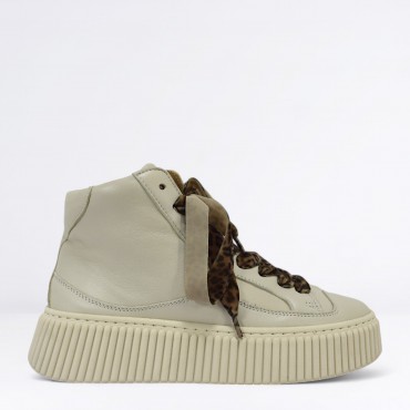 Sneaker in Pelle Col. Panna