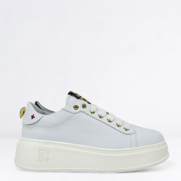 Sneaker in Pelle Col. Bianco