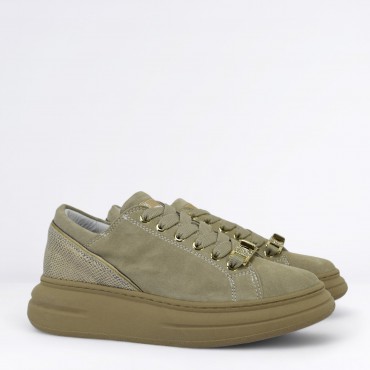 Sneaker in Camoscio Col. Beige