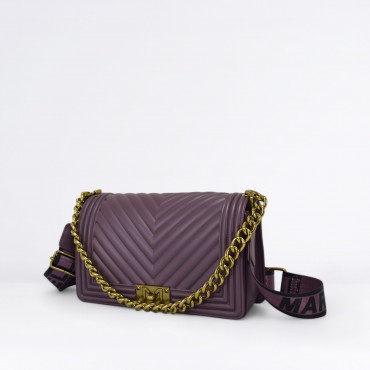 Borsa Flat M Col. Dark mauve