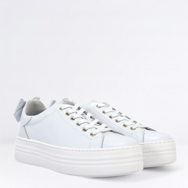 Sneaker in pelle Col. Bianco