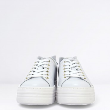 Sneaker in pelle Col. Bianco