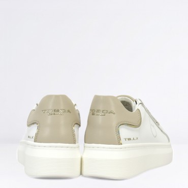 Sneaker farfalla in pelle Col. Bianco