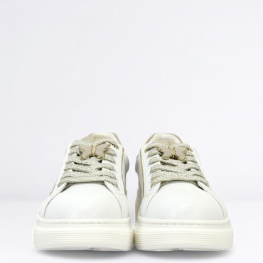 Sneaker farfalla in pelle Col. Bianco