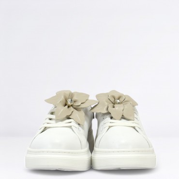 Sneaker fenice in pelle Col. Bianco