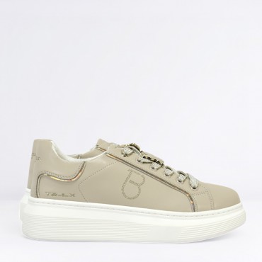 Sneaker farfalla in pelle Col. Beige