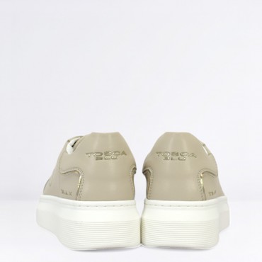 Sneaker farfalla in pelle Col. Beige