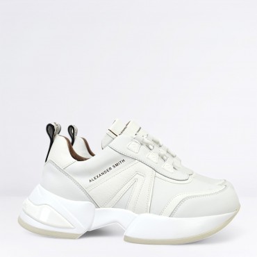 Sneaker Marble in Pelle Col. Bianco