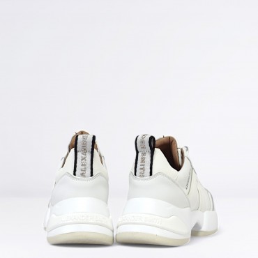 Sneaker Marble in Pelle Col. Bianco