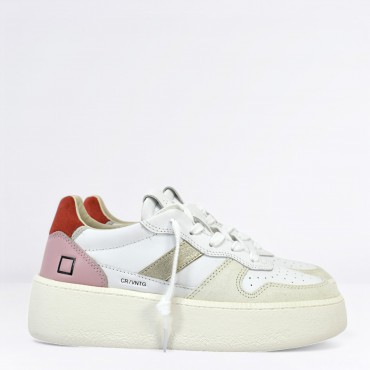 Sneaker Court Platform Col. Bianco