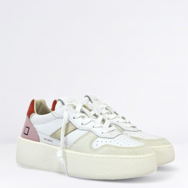 Sneaker Court Platform Col. Bianco