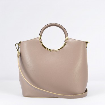 Tote bag Oblò in pelle Col. Nude