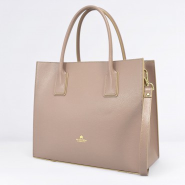 Tote bag Alice medium in pelle Col. Nude