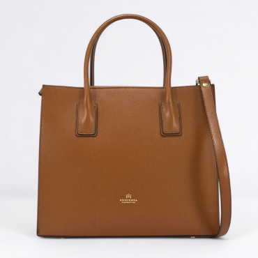 Tote bag Alice medium in pelle Col. Cuoio