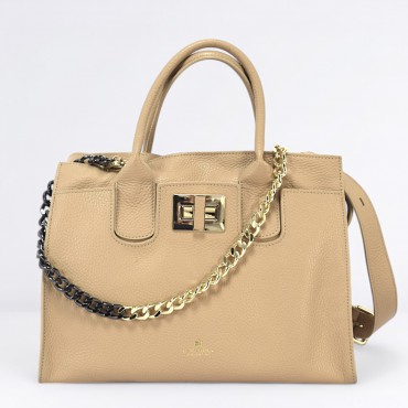 Bella tote bag in pelle Col. Nude