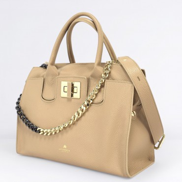 Bella tote bag in pelle Col. Nude