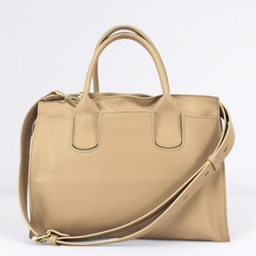 Bella tote bag in pelle Col. Nude