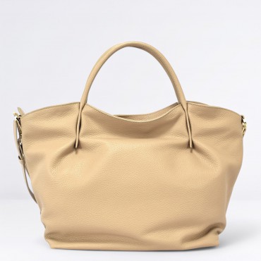 Candy tote bag in pelle Col. Nude