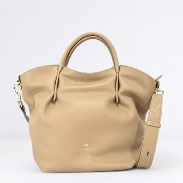 Candy small tote bag in pelle Col. Nude